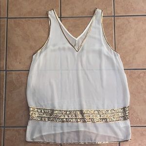 Sequined See-through tank top